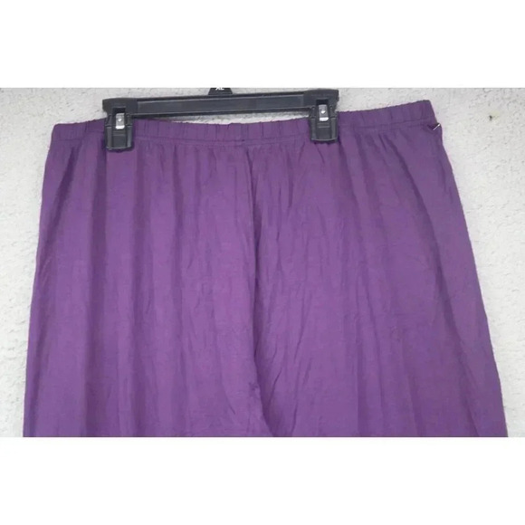 Latuze Women's Pajama/Lounge Pants-Size Xl-Purple w/Gold Trim-Ultra Soft-Bamboo - Picture 5 of 5